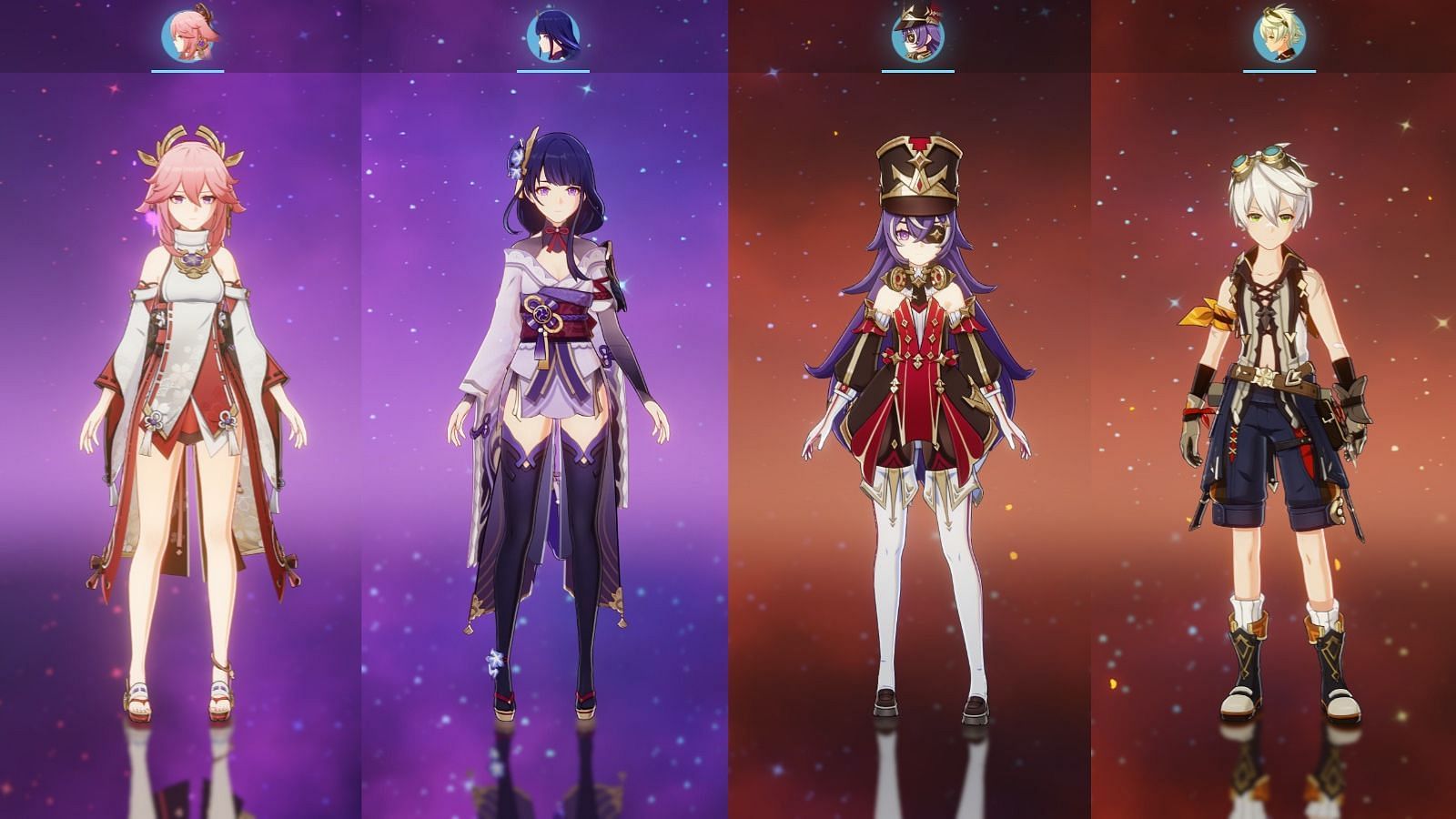 Yae Miko, Raiden Shogun, Chevreuse, and Bennett team comp in Genshin Impact (Image via HoYoverse)